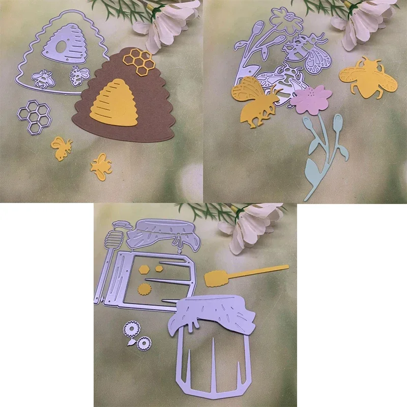 Украшение серии пчел металлические трафареты для резки DIY скрапбукинга