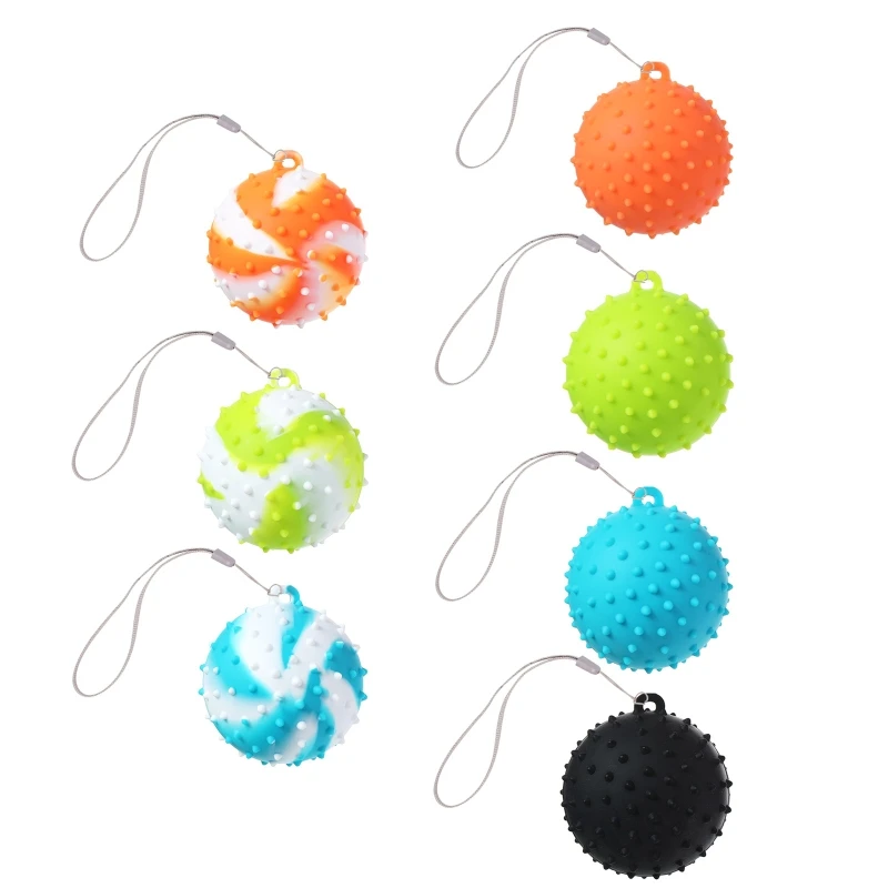 

Hand Therapy Stress Ball with Cord, Hand Grip Strength Trainer, Massage Ball, Relief Ball Finger Hand Grip Massage Ball