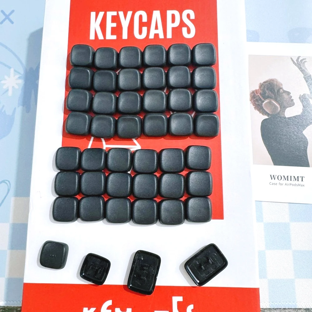 Фото Новые кейкапы CHOC/MX KLP Lame, 46/60 клавиш, кастомные PBT низкопрофильные кейкапы для механических клавиатур с переключателями Kailh ChocV1/V2 MX, белые, черные №2
