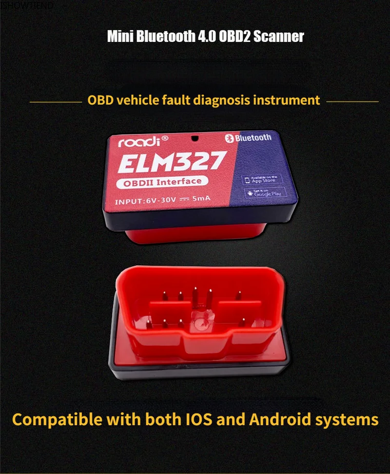 

Автомобильный мини-тестер OBD2 с Bluetooth, инструмент для диагностики неисправностей автомобиля, считывание и очищение кодов неисправностей, вс...