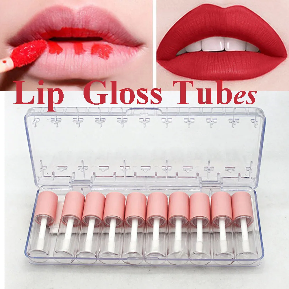 

Portable Plastic Pink Travel Lip Balm Makeup Tools DIY Lip Gloss Lip Gloss Tubes Refillable Bottles Sample Bottles