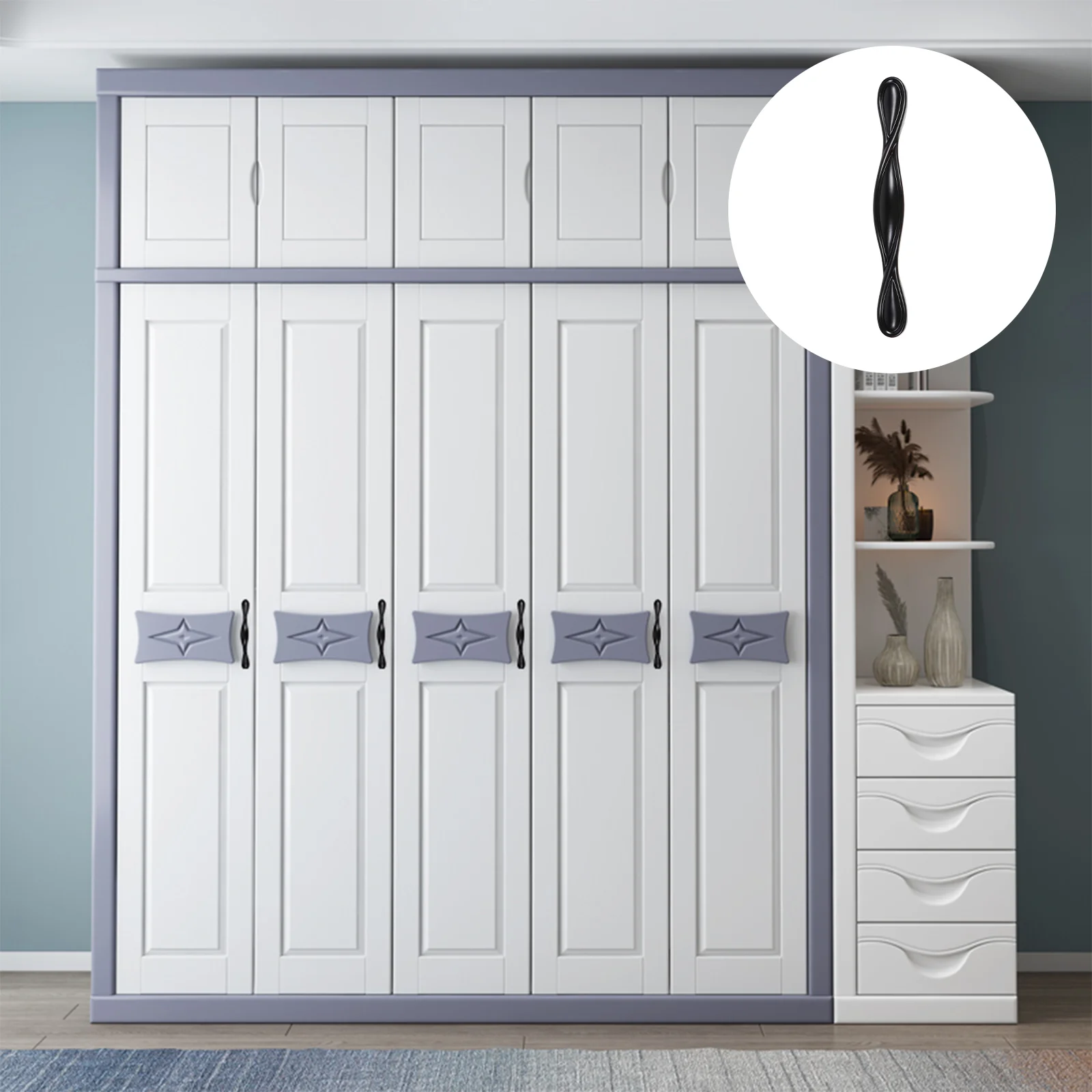 

4Pcs Cabinet Handle Drawer Pulls Kitchen Hardwares Cupboard Handles Home Supply