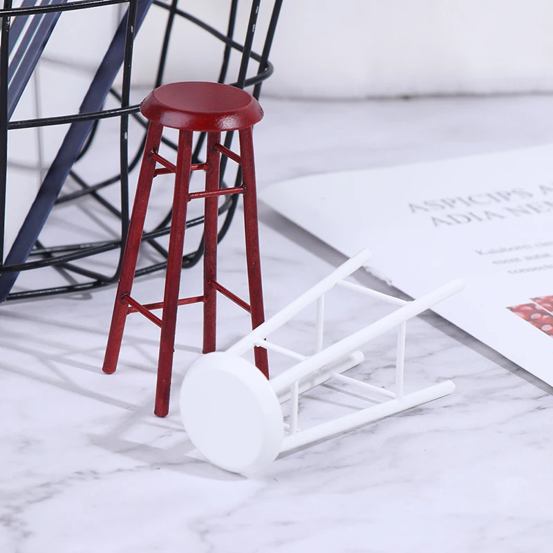 

Новинка, 1 шт., имитация стула с высокой ногой, модель мебели, игрушки для украшения кукольного домика, Миниатюрные аксессуары для кукольного...