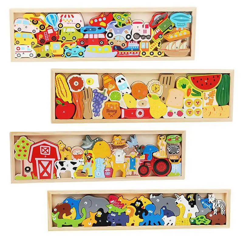 

Wooden Stacked Toy Montessori Puzzles for Kids Sort Toddler Learning Toys Developmental Educational Nesting & Stacking Game Set