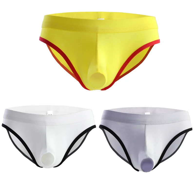 3PCS Men's Briefs Modal Panties Ultra-thin Underpants Man Low Waist Solid Trunk Elephant Nose Briefs Comfortable Underwear