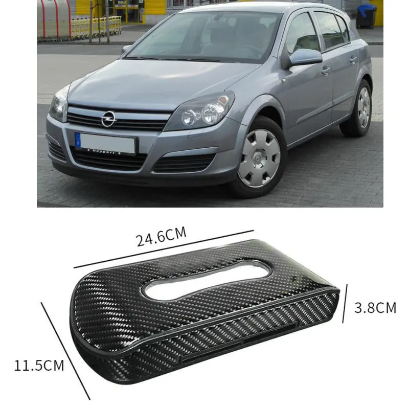 

Car Accessories Exclusive Real Carbon Tissue Box For Opel astra h j g mokka insignia vectra a b c vivaro Grandland adam Agila A