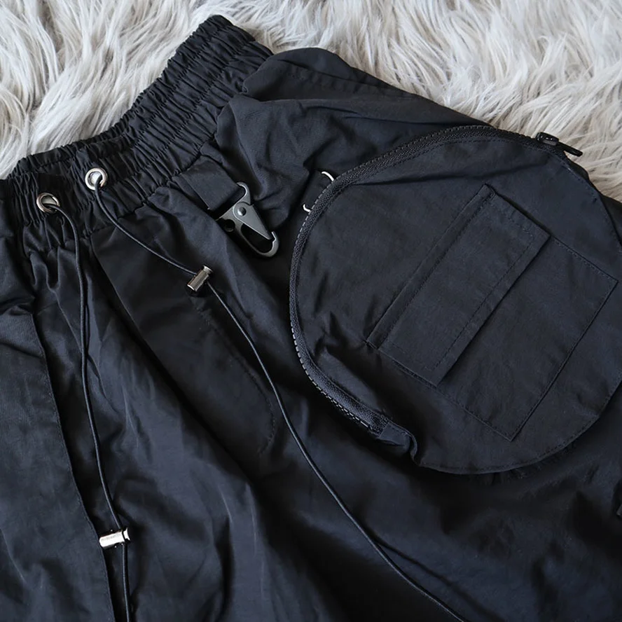 Трэвис Скотт Whoisjacov шорты для мужчин и женщин 1:1 лучшее качество многофункциональные черные шорты-карго со шнуровкой