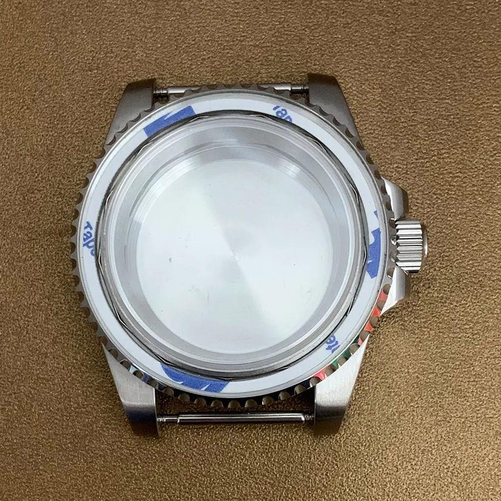 40mm Watch Case Accessories Sapphire Glass Stainless Steel Case Fit Japanese NH35 NH36 Movement Men Watch Modification Part