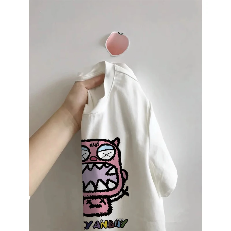 ZDM размера плюс 50 00 кг маленькая футболка с коротким рукавом женская уникальная