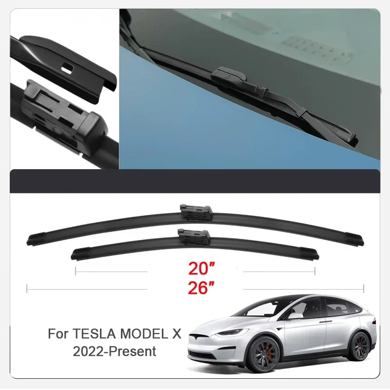 

2 шт. для TESLA MODEL 3 S X Y 2013-2026 автомобильное лезвие, резиновый дворник для лобового стекла, автоматическая очистка, защита внешнего аксессуара