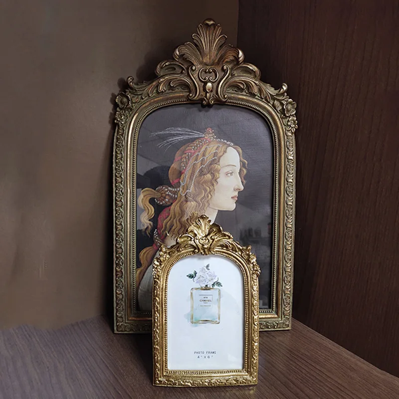 

Wall-Mounted Retro Nostalgic Carved European Photo Frame Decoration Bedroom Wedding Photo Frame Home Soft Decoration