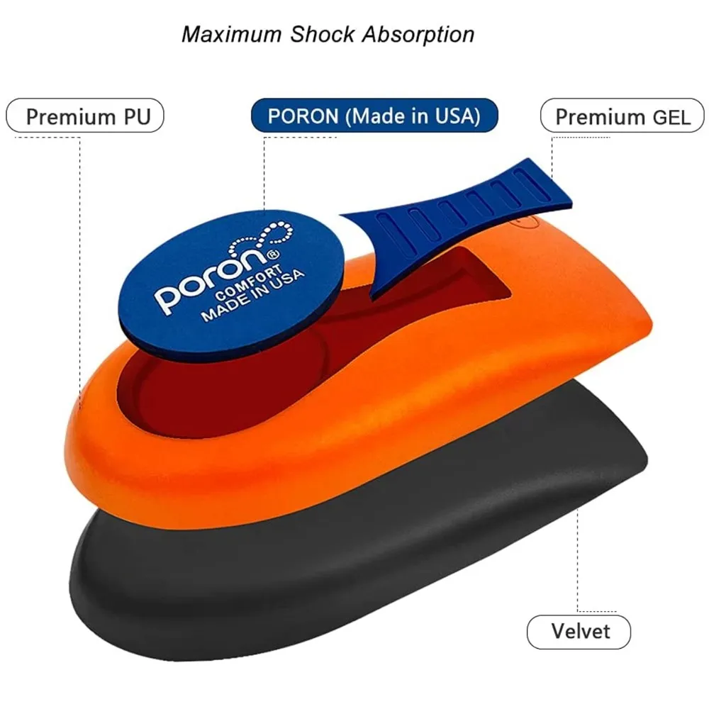 Orthopedic Half Insoles For Feet Plantar Fasciitis Pain Relief Heel Pad Sports Running Soft Elastic Shock Absorption Shoe Insole