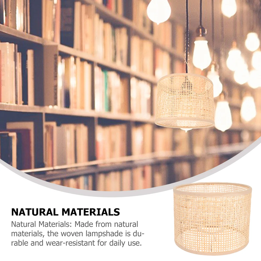 2 шт. тканый абажур из ротанговой сетки настоящая (16*12 квадратов) защитная крышка