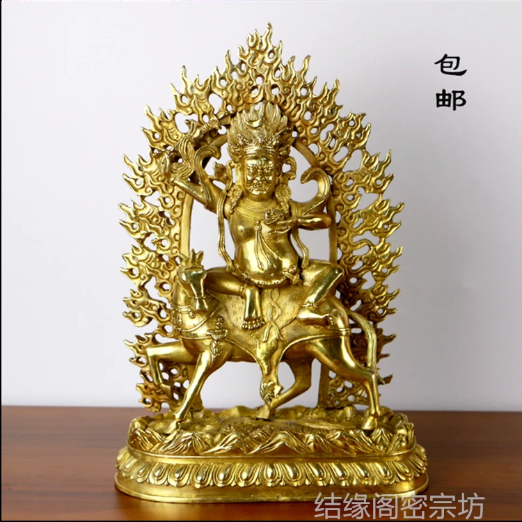 

Finely crafted pure copper auspicious heavenly mother Buddha statue Tibetan Tantric protector Buddha Hall consecration