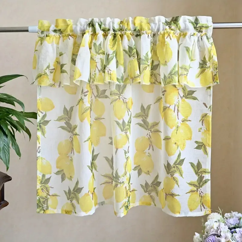 

Пасторальная занавеска с принтом лимона Tiyana