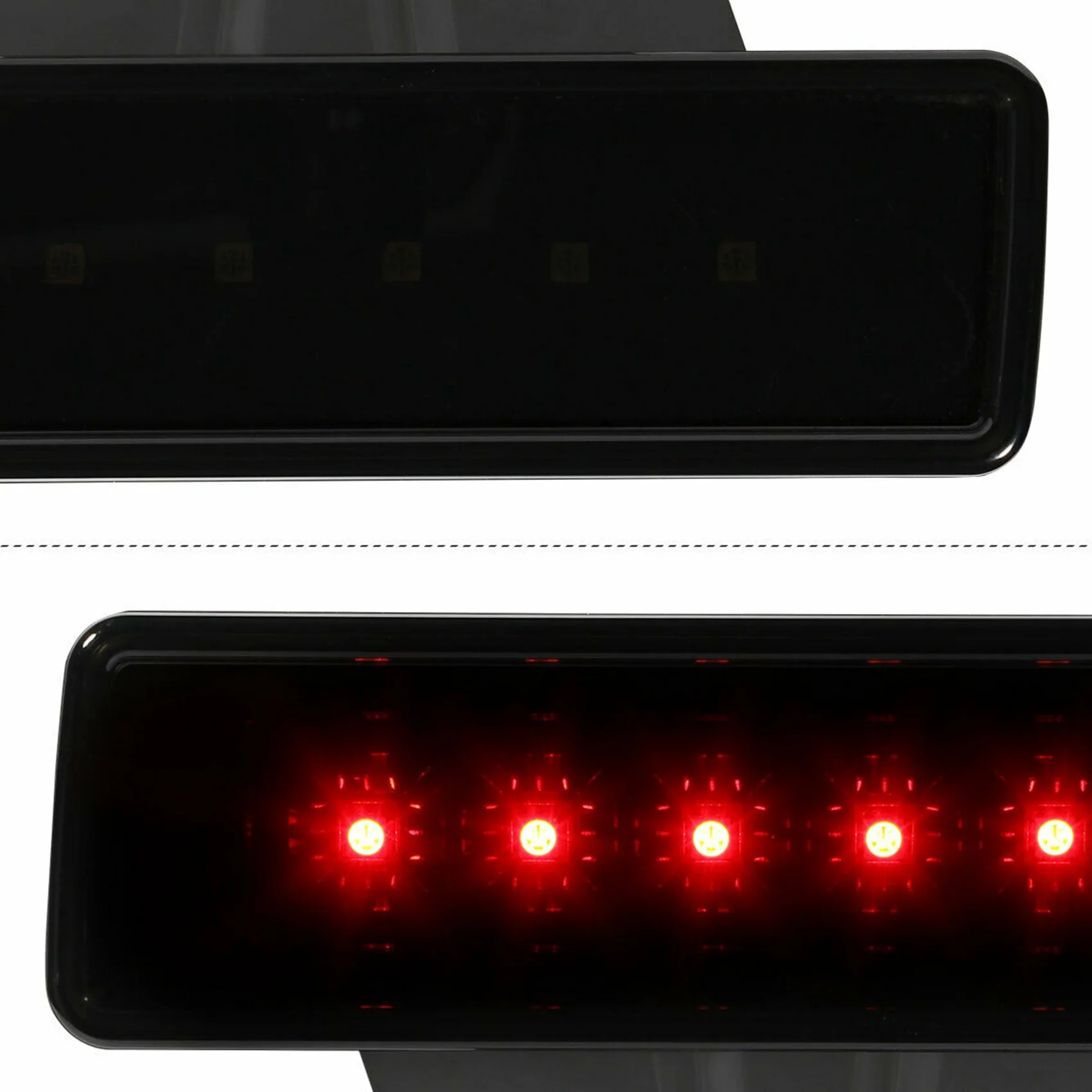 Фото 2 шт. автомобильных светодиодных третьих стоп-сигналов с высоким креплением для Jeep Wrangler JK 07-18 №3