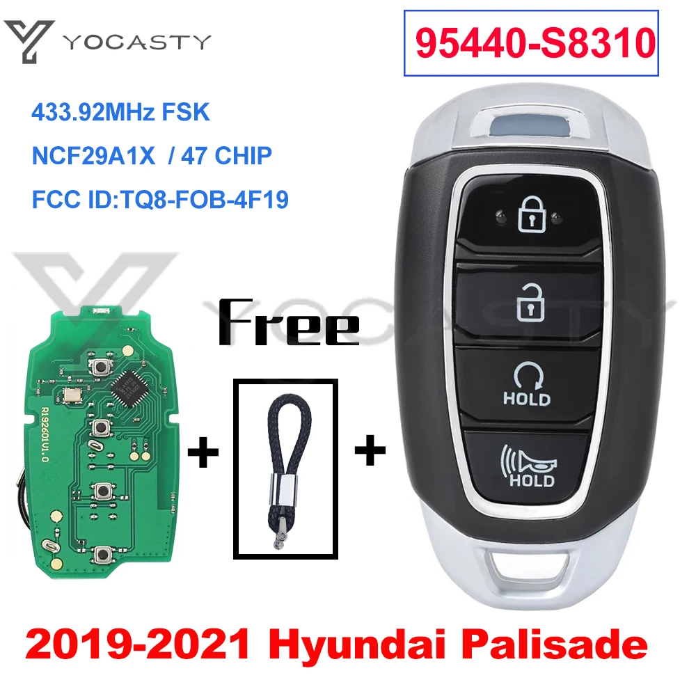 Yocпластика 95440-S8310 TQ8-FOB-4F19 безключевой смарт-ключ для автомобиля 433,92 МГц FSK NCF29A1X 47 чип для 2019 2020 2021 Hyundai Palisade