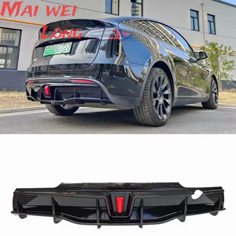 Для Tesla Model y Sedan 2017-2022 диффузор заднего бампера с крышкой багажника разделитель