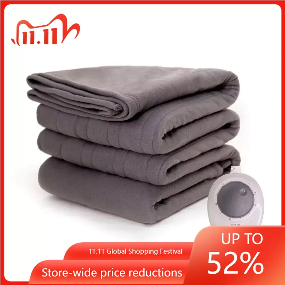 

Флисовое одеяло с электрическим подогревом, Серые Одеяла для кровати