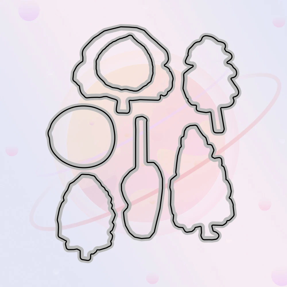 Pine Trees Cutting Dies And Stamp Set DIY Scrapbooking Metal Cut Clear Stamps For Making Cards Crafts Nature Series Stencil |