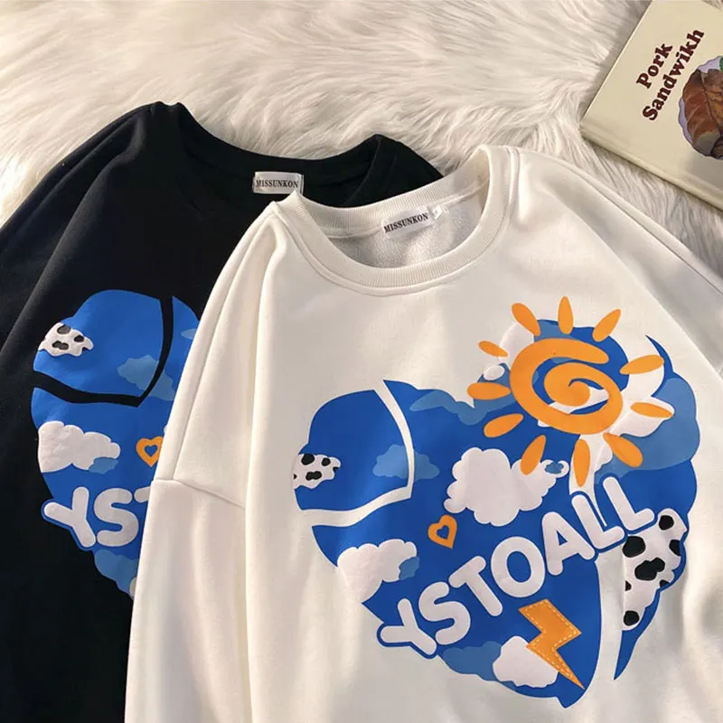 

Cute Women's T-Shirt Heart Shaped Print TShirt Women's Short Sleeve Top Tees Kawaii Clothes T Shirt Female Top Grunge Clothing