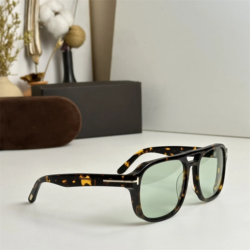 

Women's Sunglasses Tom Luxury Brand Designer Polit Acetate Female Sunglasses Shades FT1022 Double Bridge Sunglasses For Men