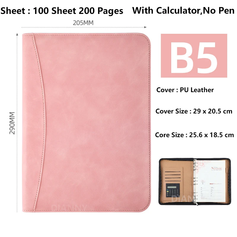 

Блокнот DIANNY A6 A5 B5 со встроенным калькулятором