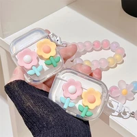 simple stereo colorful flower case for apple airpods 1 2 3 pro cases cover iphone bluetooth earbuds earphone air pod pods case
