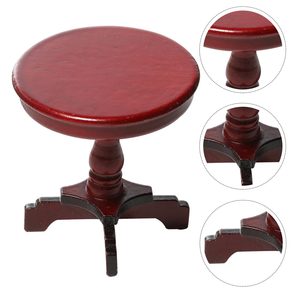 

1Pc Mini House Furniture Mini Round Table Miniature Table Mini Furniture