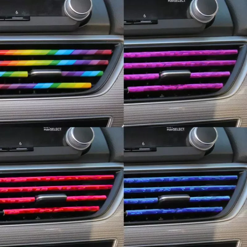 

Car Air Outlet Decorative Strips, Auto DIY Interior Modification Upgrades Car Chrome-plated Color Car Styling Accessories