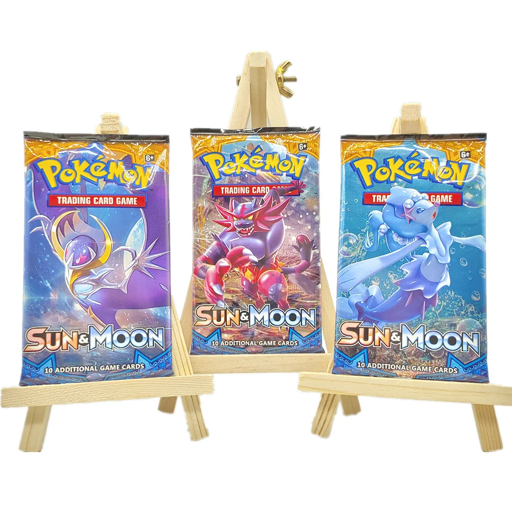 Карты Pokemon Sun and Moon GX небьющаяся коробка для повышения эволюции командного духа