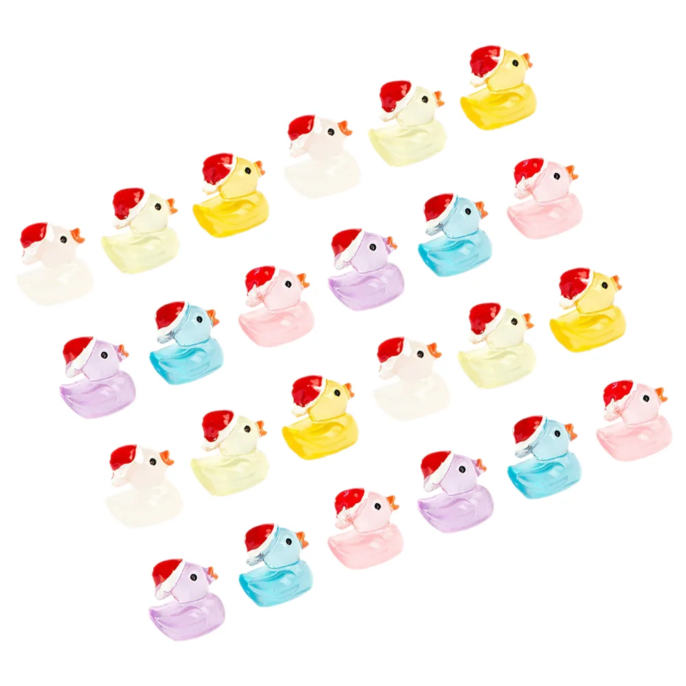 Микро Пейзаж Смола Орнамент Мультфильм Милая Светящаяся Рождественская Утка