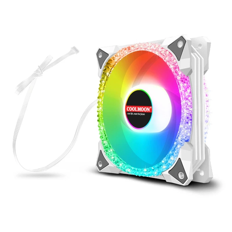 

RGB LED 120mm Case Fan,Quiet Edition High Airflow Adjustable Color LED Case Fan B36A