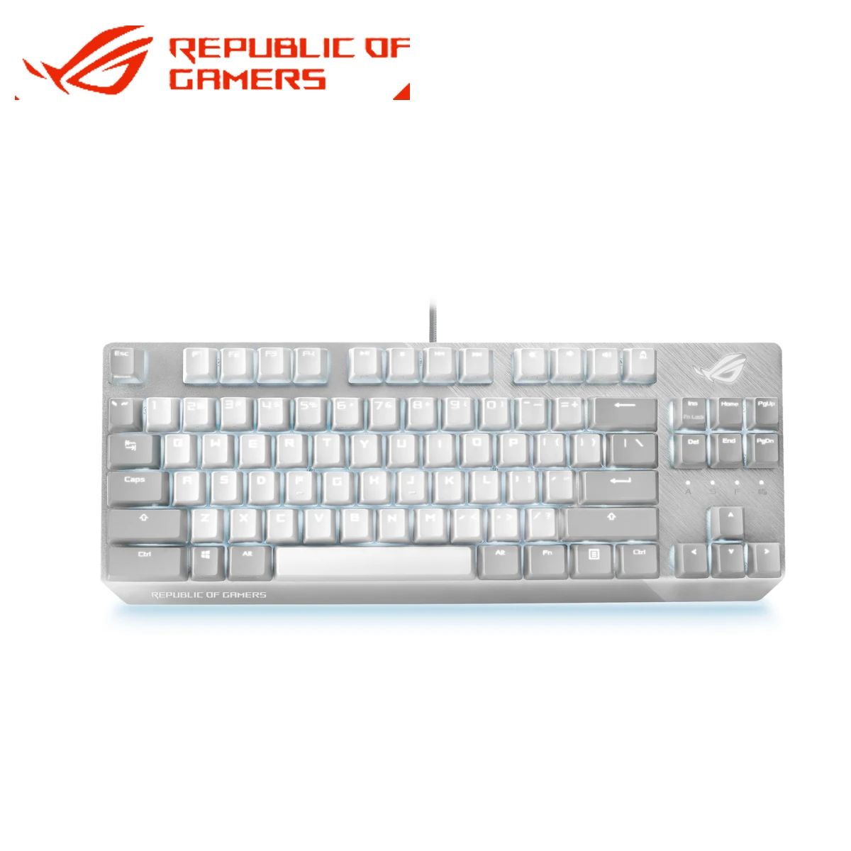 Игровая механическая клавиатура ASUS ROG Strix Scope NX TKL Player Moonlight White с RGB-подсветкой | Алюминиевая рамка | Подсветка Aura Sync