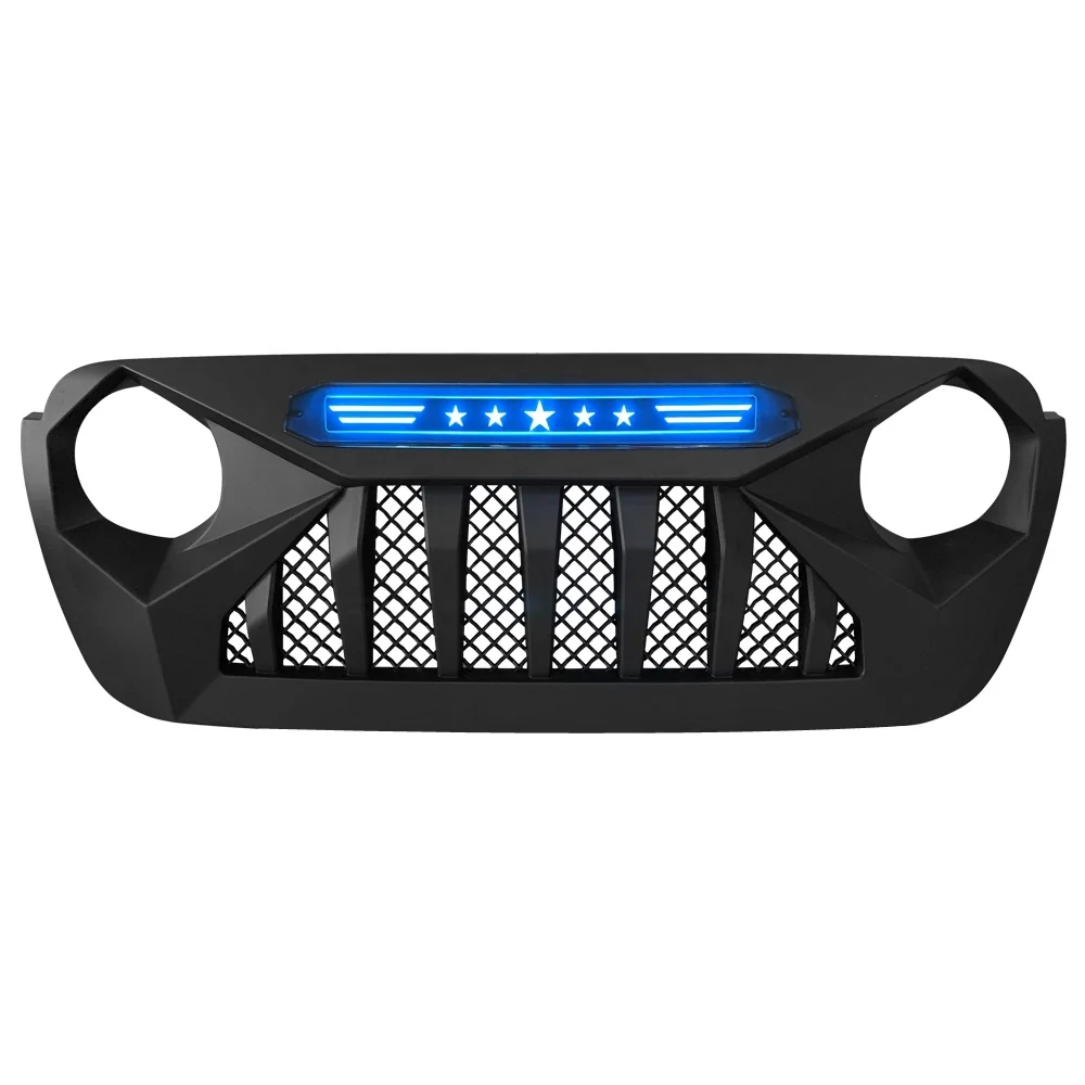 

Grille For jeep wrangler jl/gladiator JT 2018-2022 Blue Star Spotlights