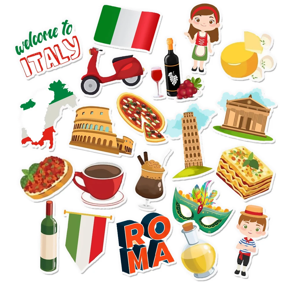 

Набор наклеек Италия 30 штук