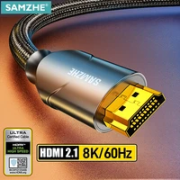 samzhe 8k hdmi cable 48gbs 2 1 ultra high speed certified for ps5 tv box usb c hub 8k60hz hdmi2 1 48gbps earc dolby vision hdmi