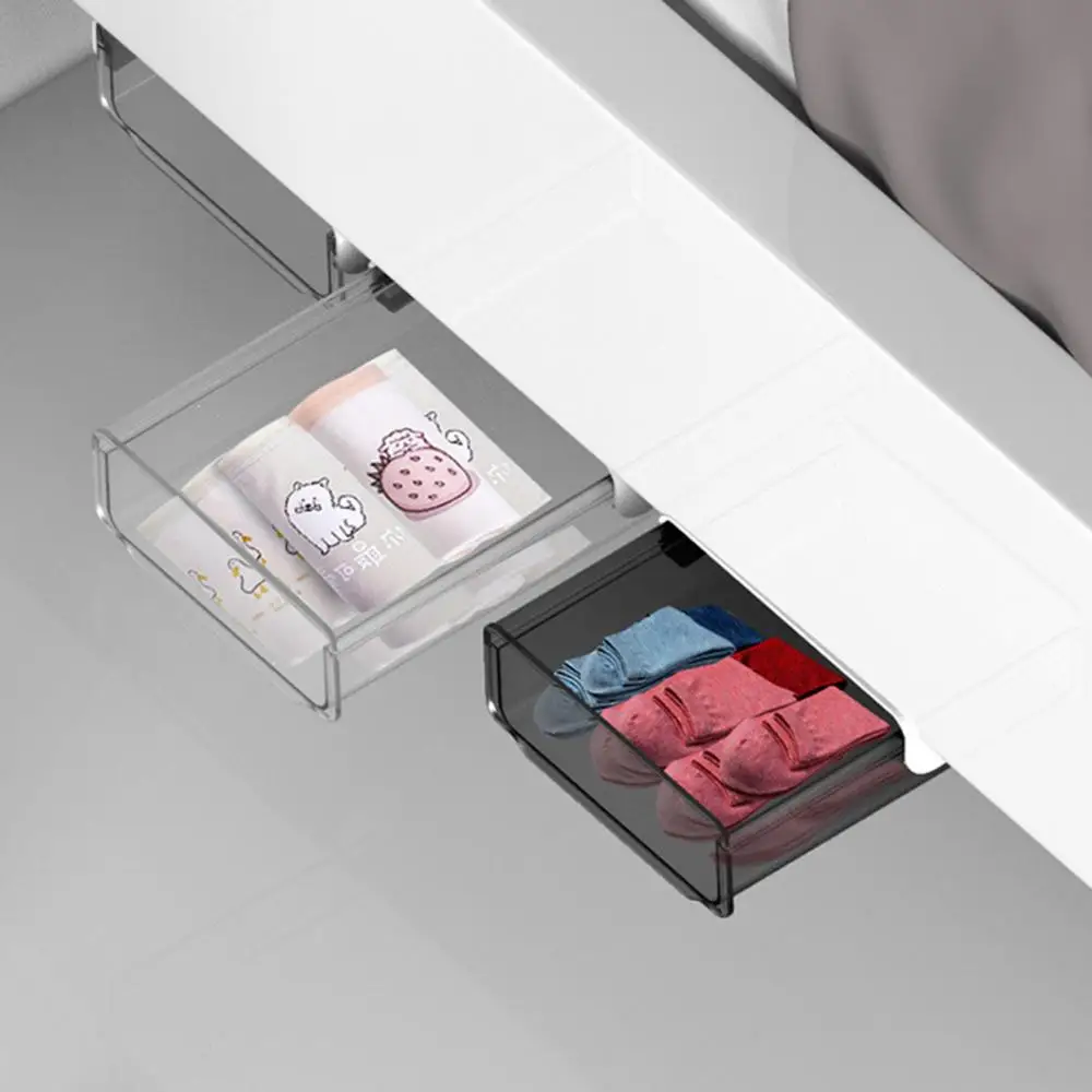 

Drawer Style Under Desk Storage Box Self-adhesive Hidden Office Home Organizer