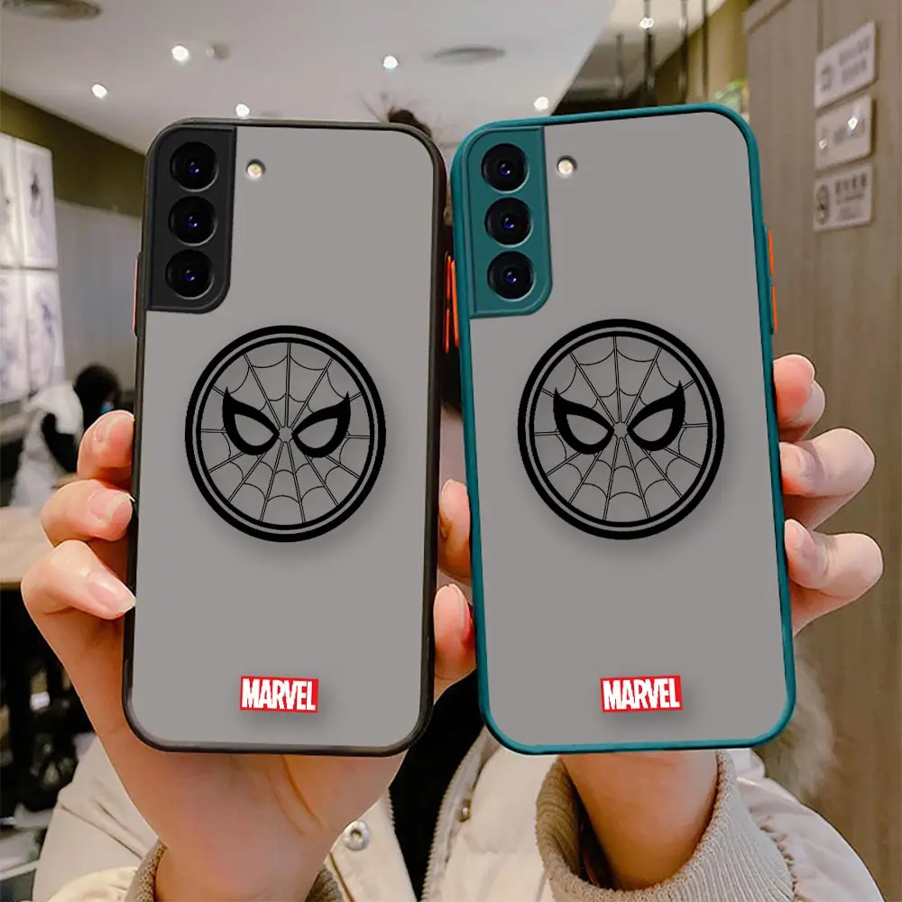 

The Avengers Heroes Logo Matte Case Funda Coque For Samsung Note 20 10 9 8 S22 S21 S20 S10 S10E S9 S8 Plus Lite Ultra 5G Case