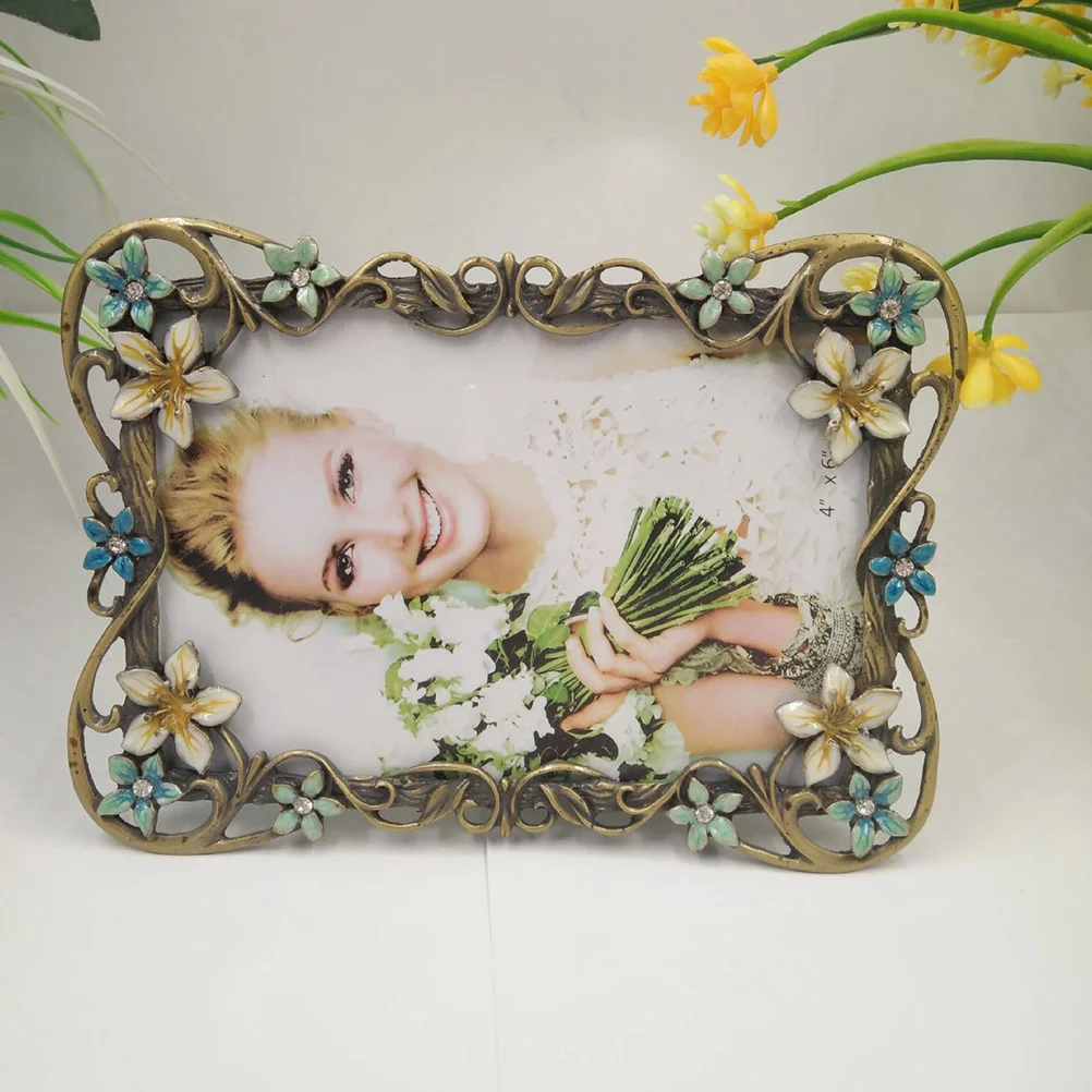 

Table Top Decor Vintage Photo Frame Retro Desktop Ornament Decorate Party Decoration