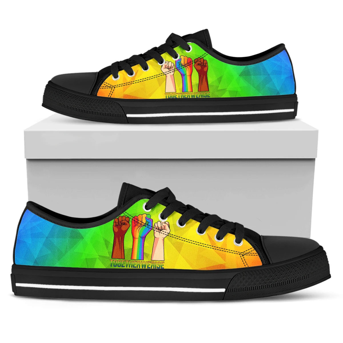 ELVISWORDS, градиентные зеленые туфли с принтом вместе, легкая Уличная Повседневная обувь, классические женские туфли с низким верхом и вулканизированной подошвой