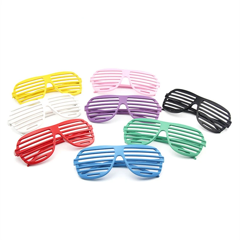 

Unisex Louvers glasses men decorative glasses women fashion sunglasses without lenses for make-up party beach