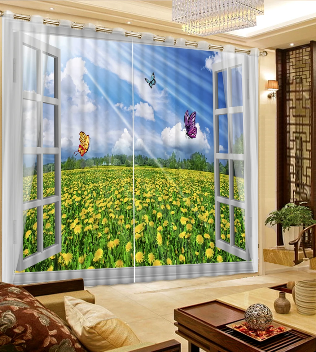 

Большие 3D занавески «Водопад», декоративные занавески для гостиной, спальни, Современные тканевые занавески с фотопечатью