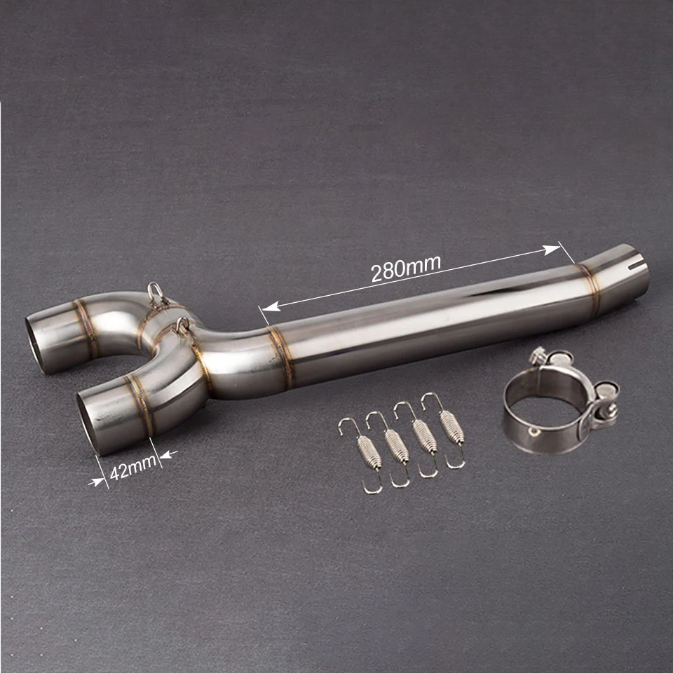 

Среднее соединение выхлопной трубы мотоцикла, аксессуары для мотоциклов Yamaha FZ6 FZ6N FZ6S 2004-2009 fz6, глушитель выхлопной трубы fz6n