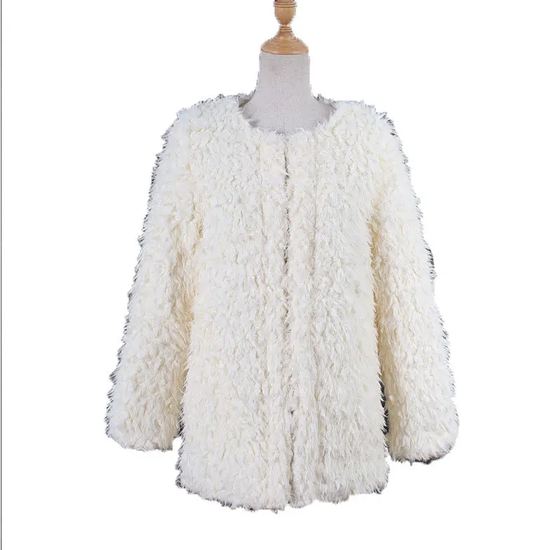 Women's Leather Fur Coat Mid-Length Autumn and Winter Imitation Fur Faux Lamb Fur Coat Faux Fur Coat