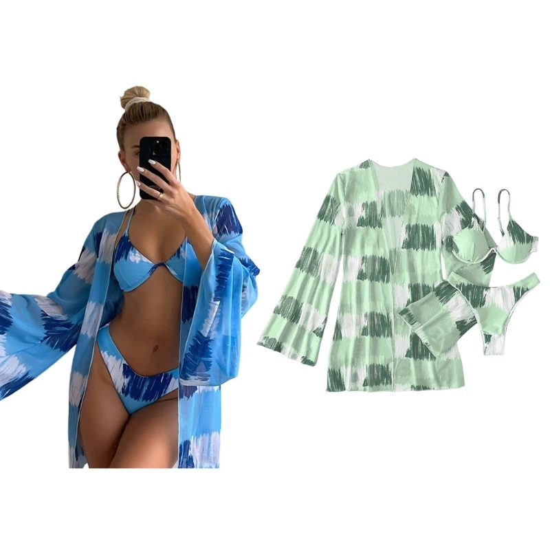 

Womens Bikini Set 3Pieces Swimsuit Bathing Suits Sexy Beachwear Swimwear