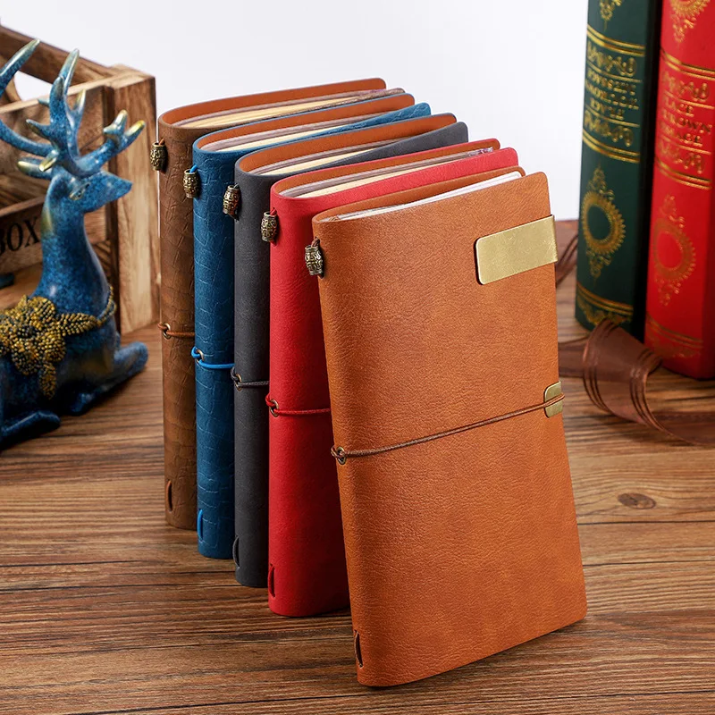 

Creative Notebook A6 Retro European Notepad Portable Travel Creative Disassembly Hand in Hand Account Book