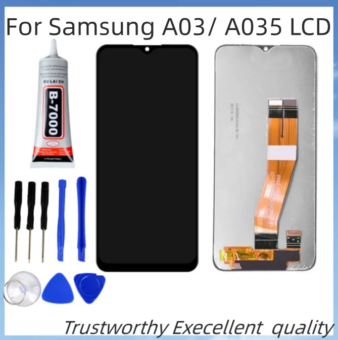 Протестированный 6 5-дюймовый ЖК-дисплей для Samsung A03 A035 с дигитайзером сенсорного