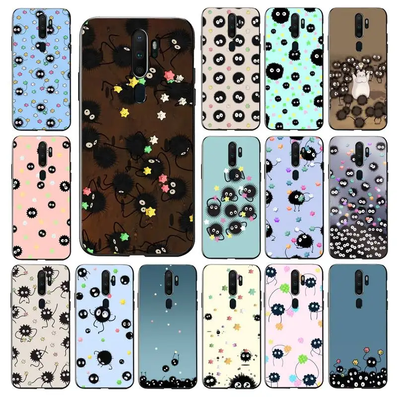 

MaiYaCa Studio Ghibli Spirited Away Soot Totoro Phone Case for Vivo Y91C Y11 17 19 17 67 81 Oppo A9 2020 Realme c3