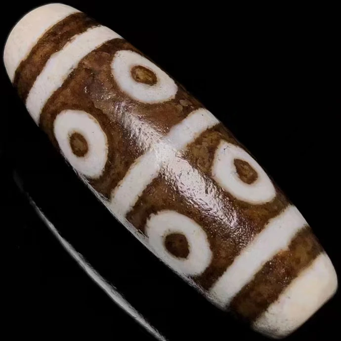 

Old Baojiang Materials 8 Eyes Patterns Tibetan Dzi Beads Natural Agate 14mm*41mm Male&Female Amulet Jewelry